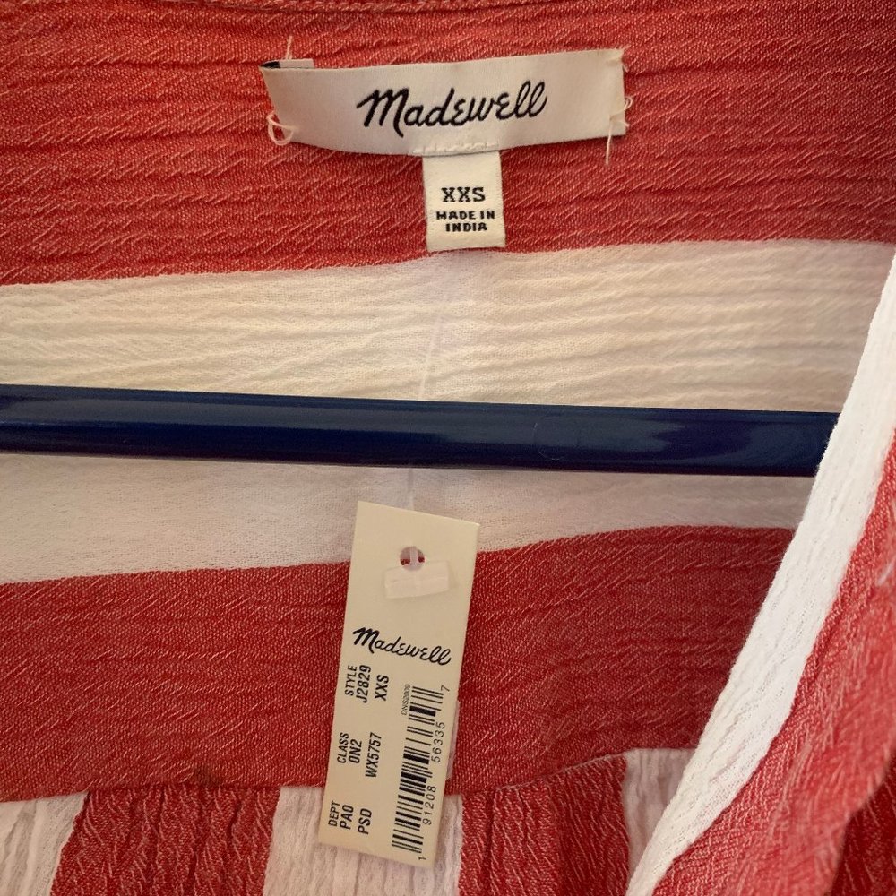 NWT Madewell Central Tunic Shirt in Cara Stripe - Picture 6 of 6